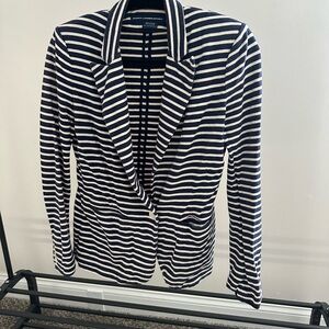 Ralph Lauren Sport Navy and White Striped Polo